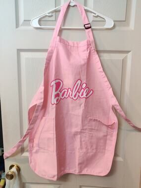 Barbie Kitchen Apron Pink Logo One Size 2023 Mattel